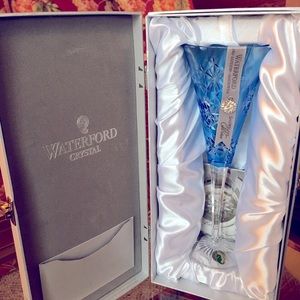 Waterford Crystal Lt blue flute